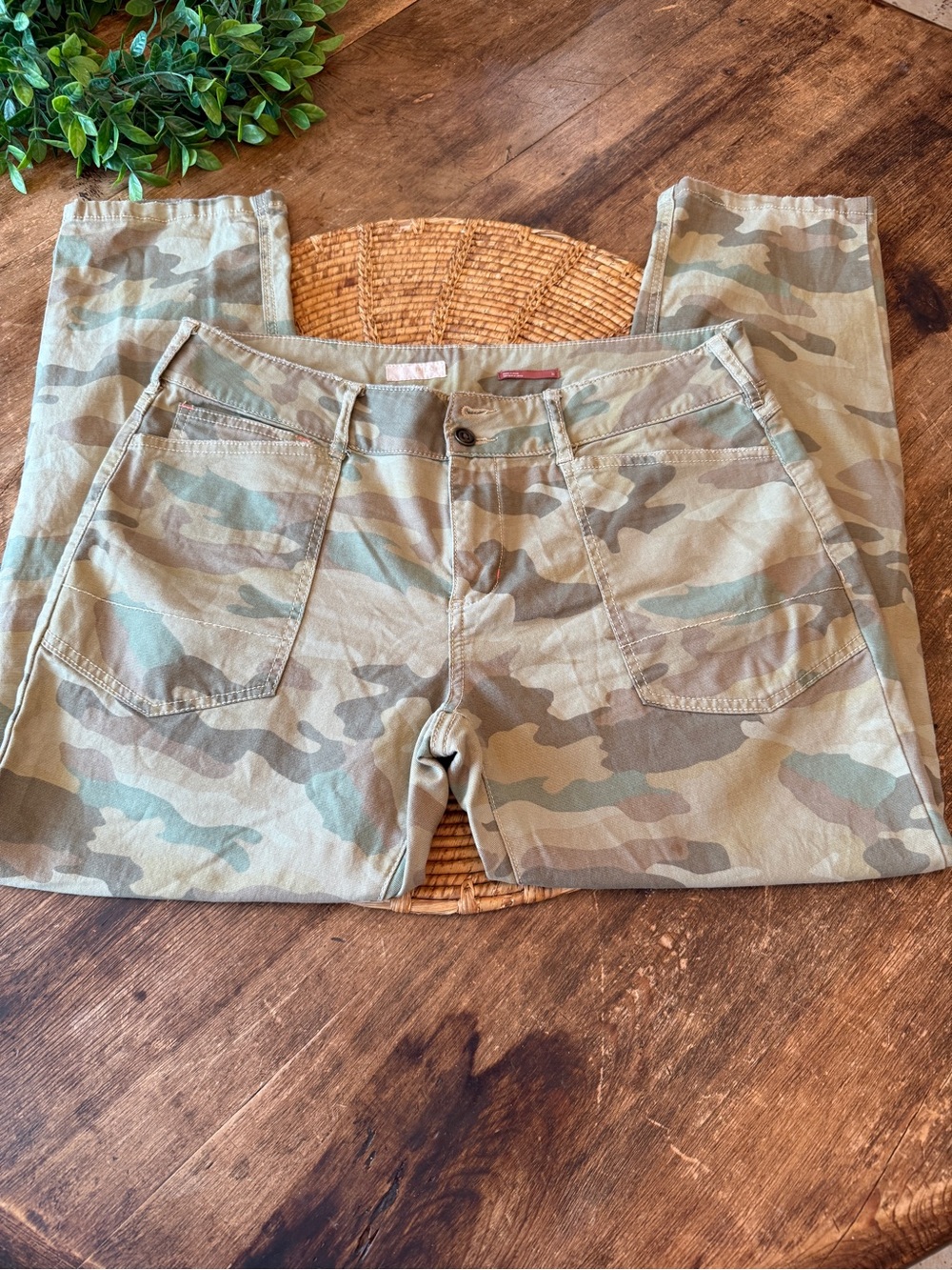 Pilcro Women's Camo Utility Pants - Neutral Camo